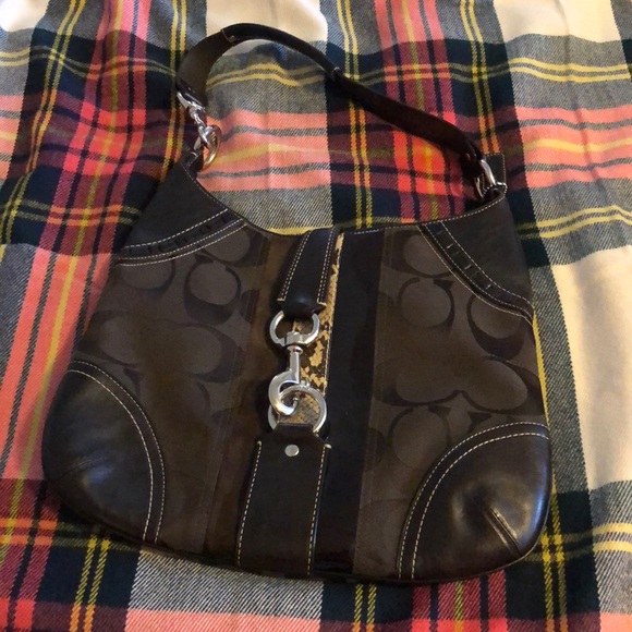 Coach Hampton leather canvas classic hobo - Picture 8 of 8